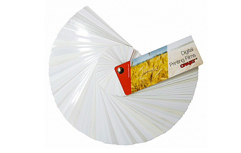 Веер образцов пленок для цифровой печати Orajet