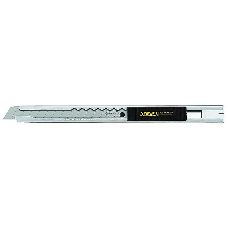 Нож OLFA OL-SVR-1 c выдвижным лезвием и корпусом из нержавеющей стали